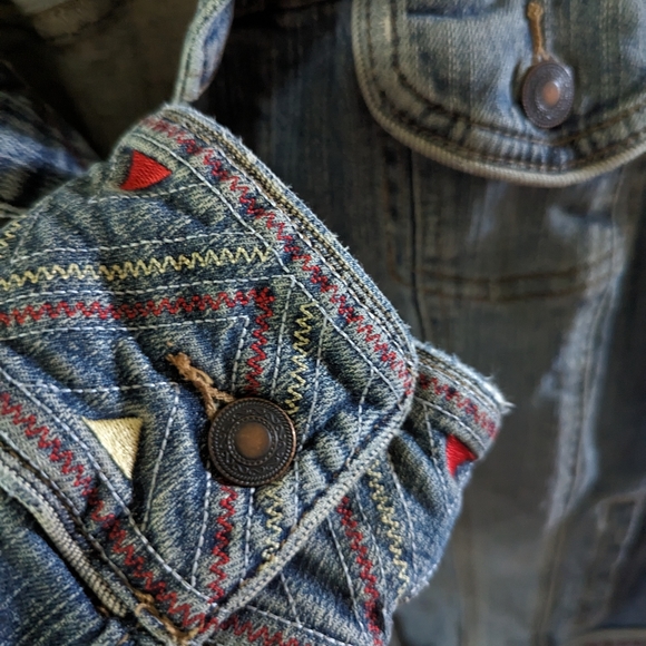 INC - Embroidered Jean Jacket - Picture 3 of 4